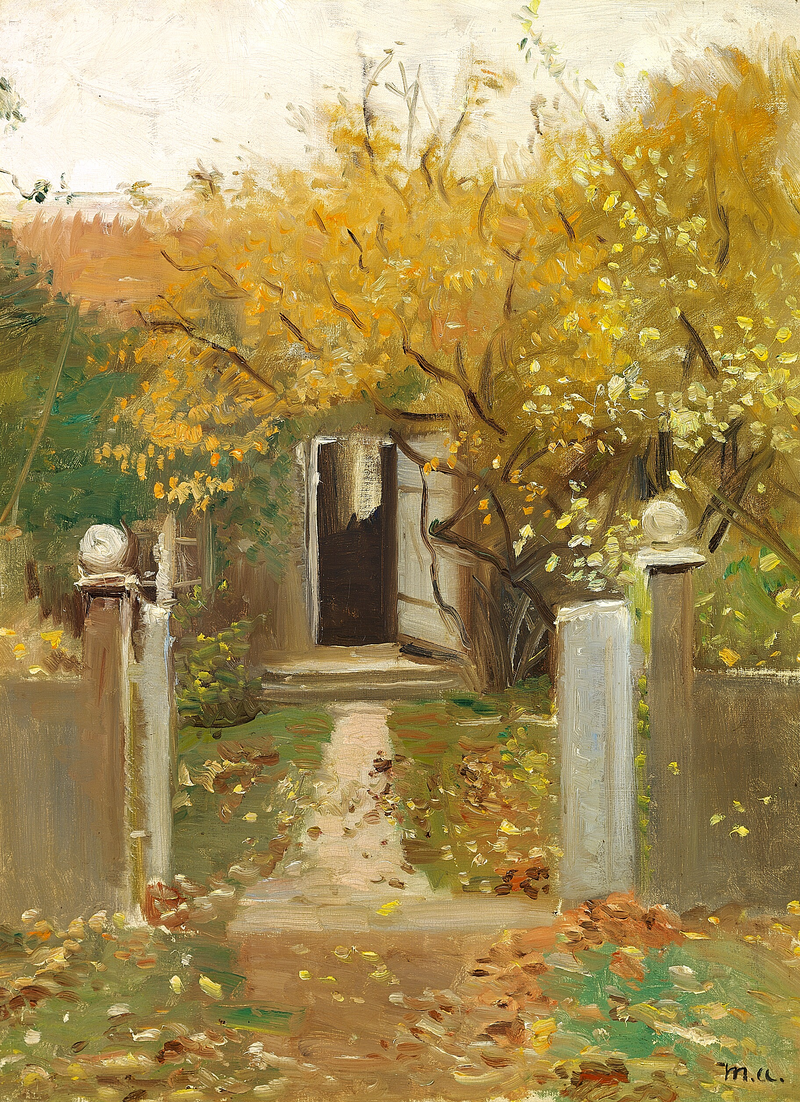 La entrada al jardín de la casa de Michael y Anna Ancher en Markvej en Skagen. -Michael Peter Ancher