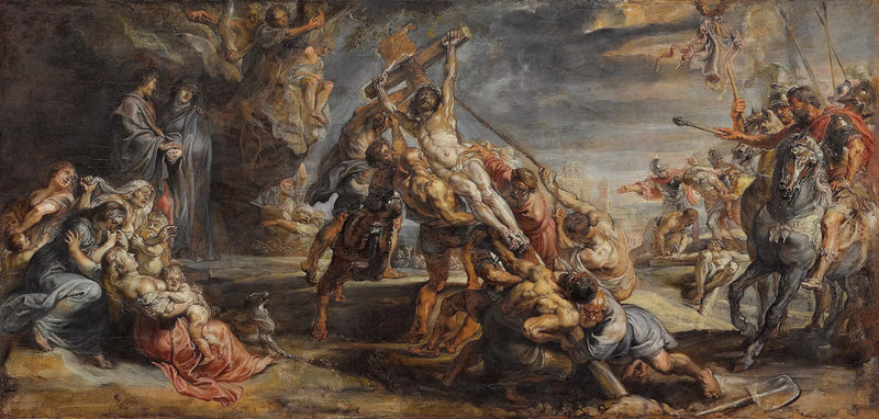 La erección de la cruz - Peter Paul Rubens