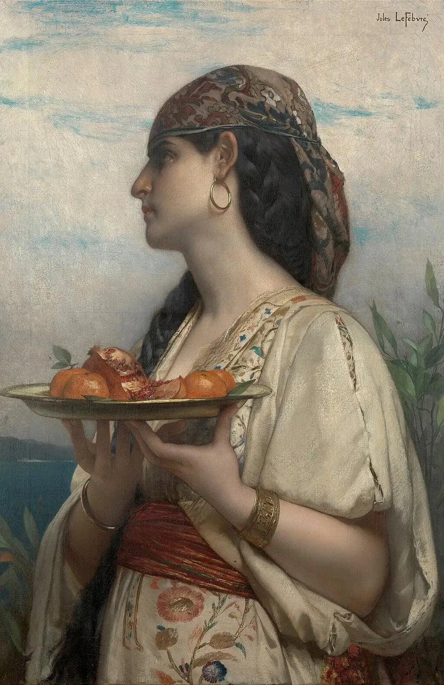 La esclava en la bandeja de frutas - Jules Lefebvre