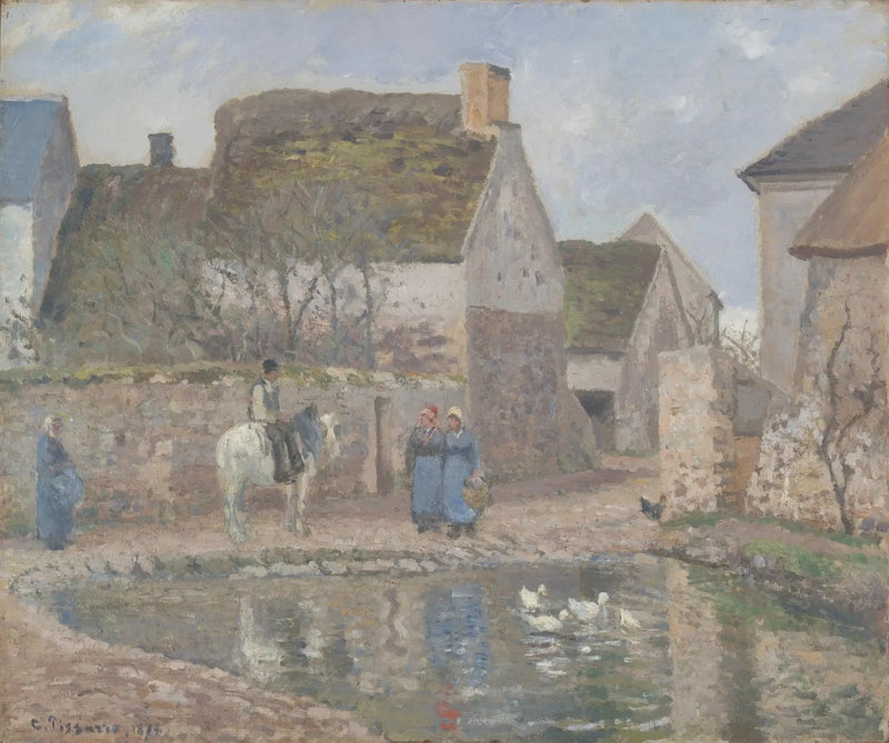 El estanque de los patos de Ennery - Camille Pissarro