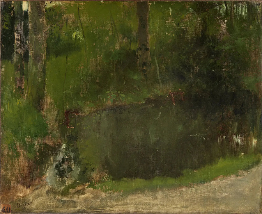 El estanque en el bosque - Edgar Degas