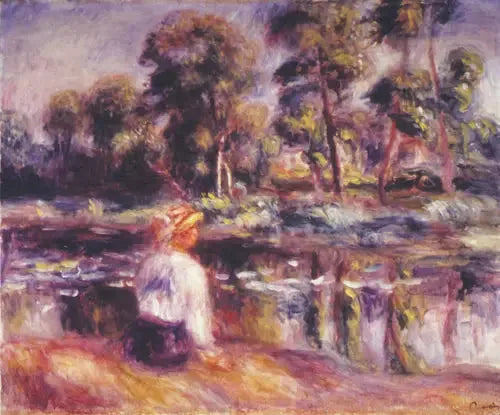 El estanque de Chaville - Pierre-Auguste Renoir