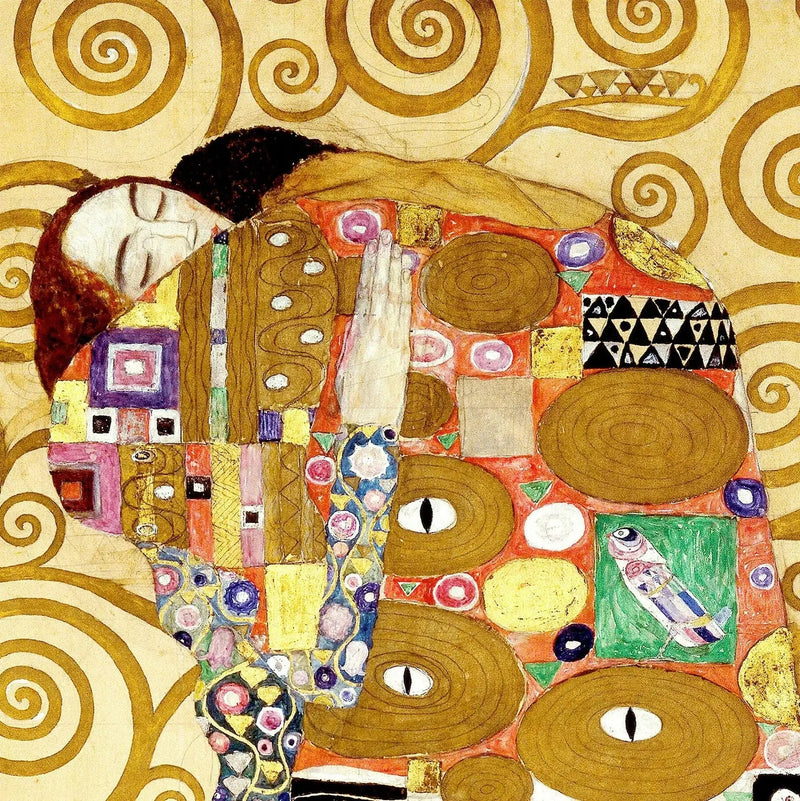 🤝 El Abrazo (Detalle del Árbol de la Vida) – Gustav Klimt (aprox. 1905-1909)