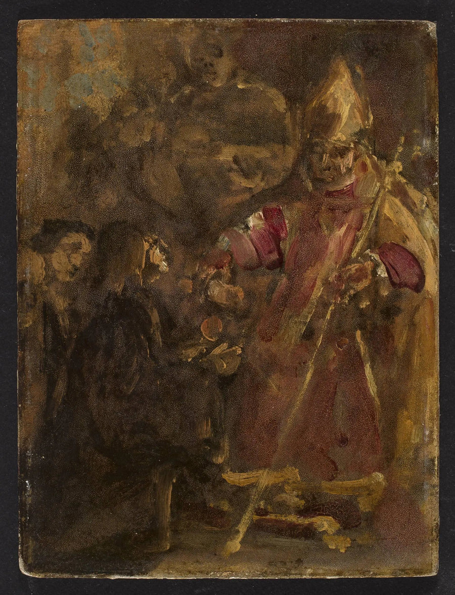 El obispo Lubrański fundó la Academia eclesiástica de Poznań, boceto - Jan Matejko
