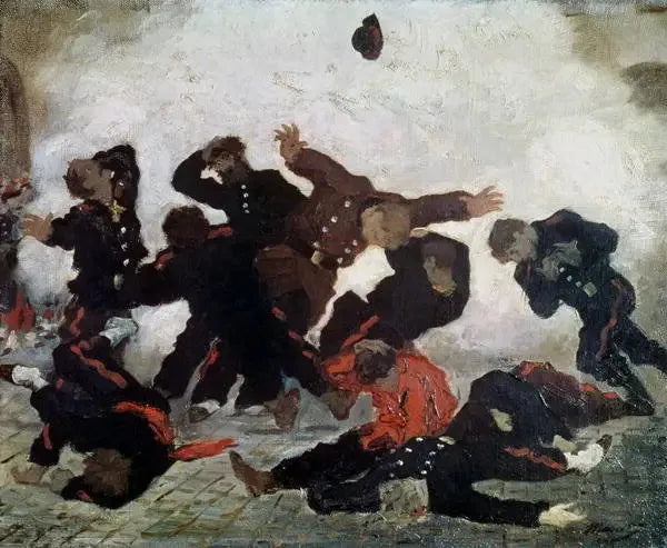 La explosión - Édouard Manet