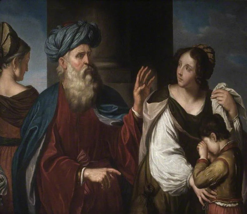 La expulsión de Agar e Ismael - Guercino