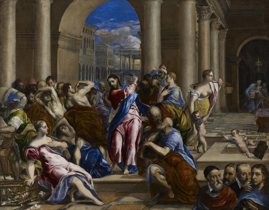 La expulsión de los mercaderes del templo - El Greco