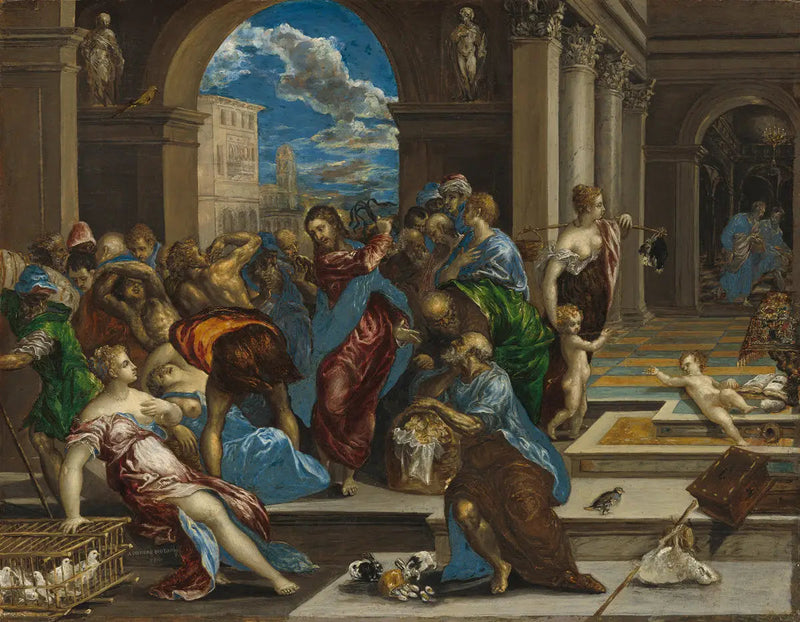 La expulsión de los mercaderes del templo - El Greco