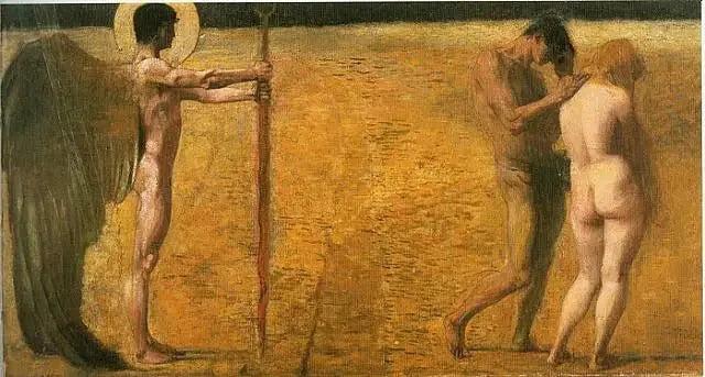 La Expulsión del Paraíso - Franz von Stuck