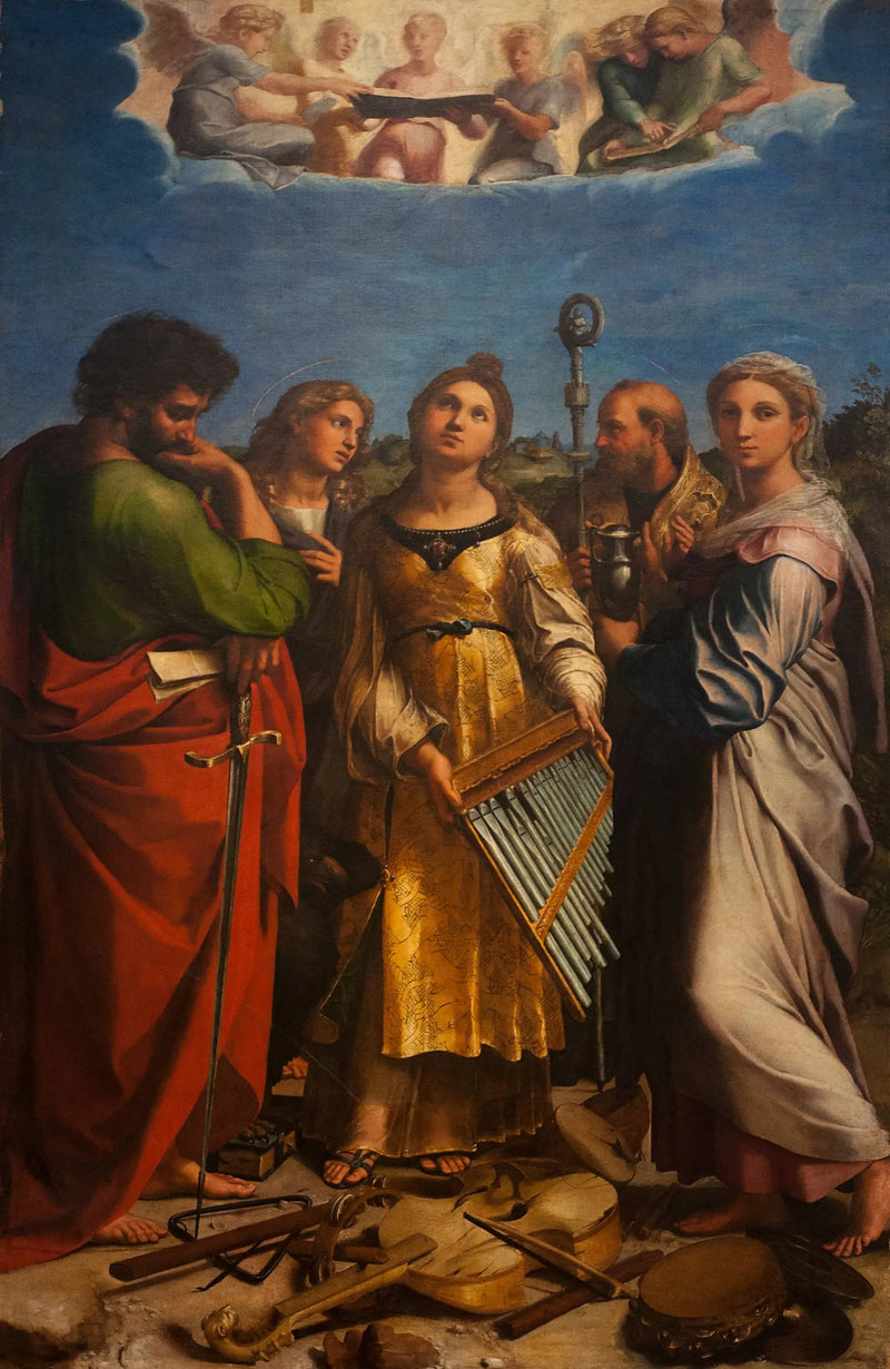 La Éxtasis de santa Cecilia - Rafael Sanzio