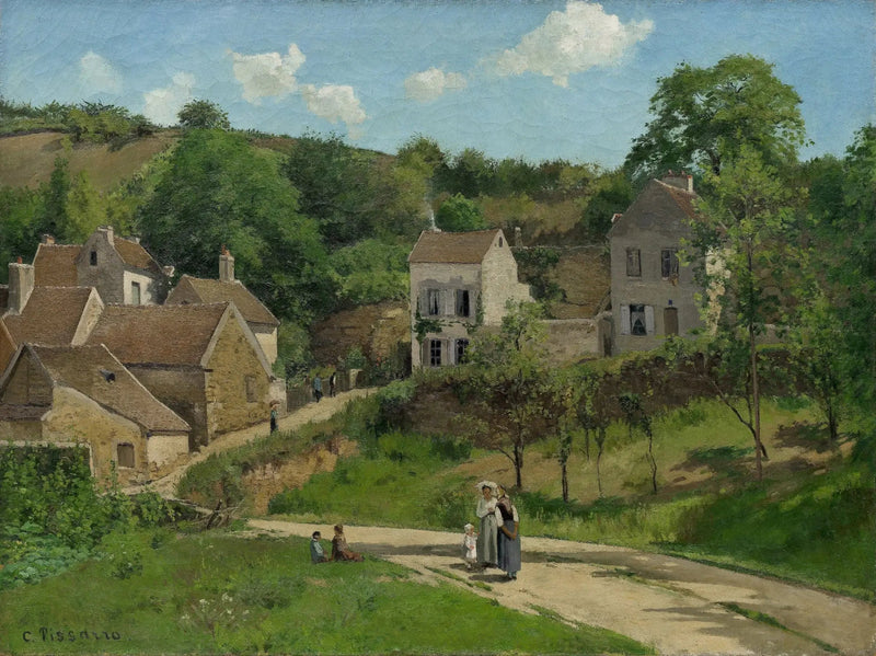 El Hermitage en Pontoise, Los cerros del Hermitage, Pontoise - Camille Pissarro