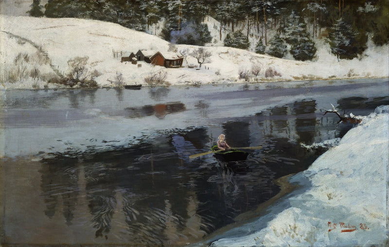 Invierno en las orillas del río Simoa - Frits Thaulow