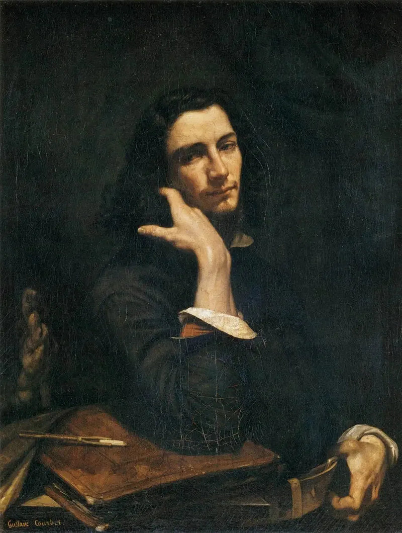 El hombre con cinturón de cuero. Retrato del artista - Gustave Courbet