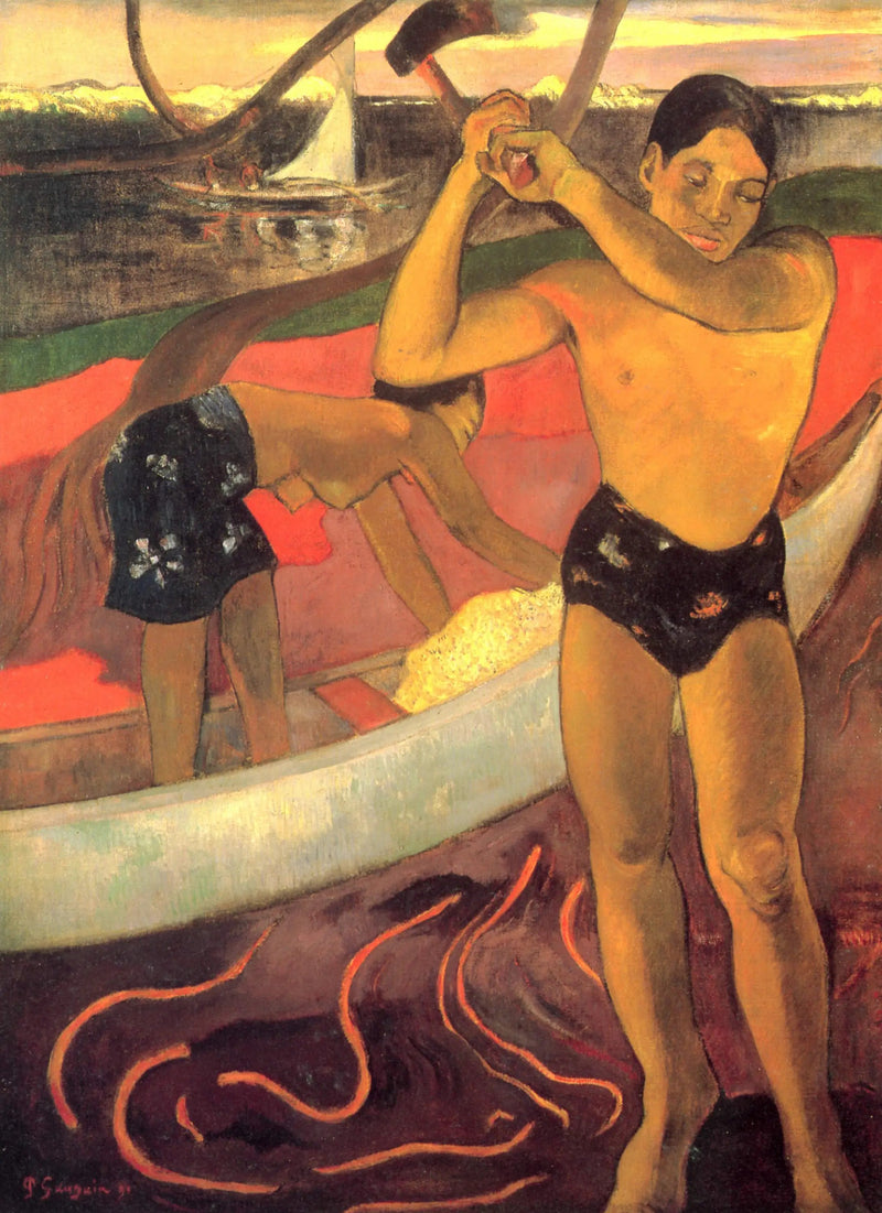 El Hombre con el hacha - Paul Gauguin