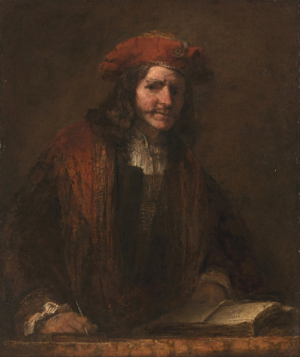 L'homme au bonnet rouge - Rembrandt image 1 reproduction de peinture à l’huile