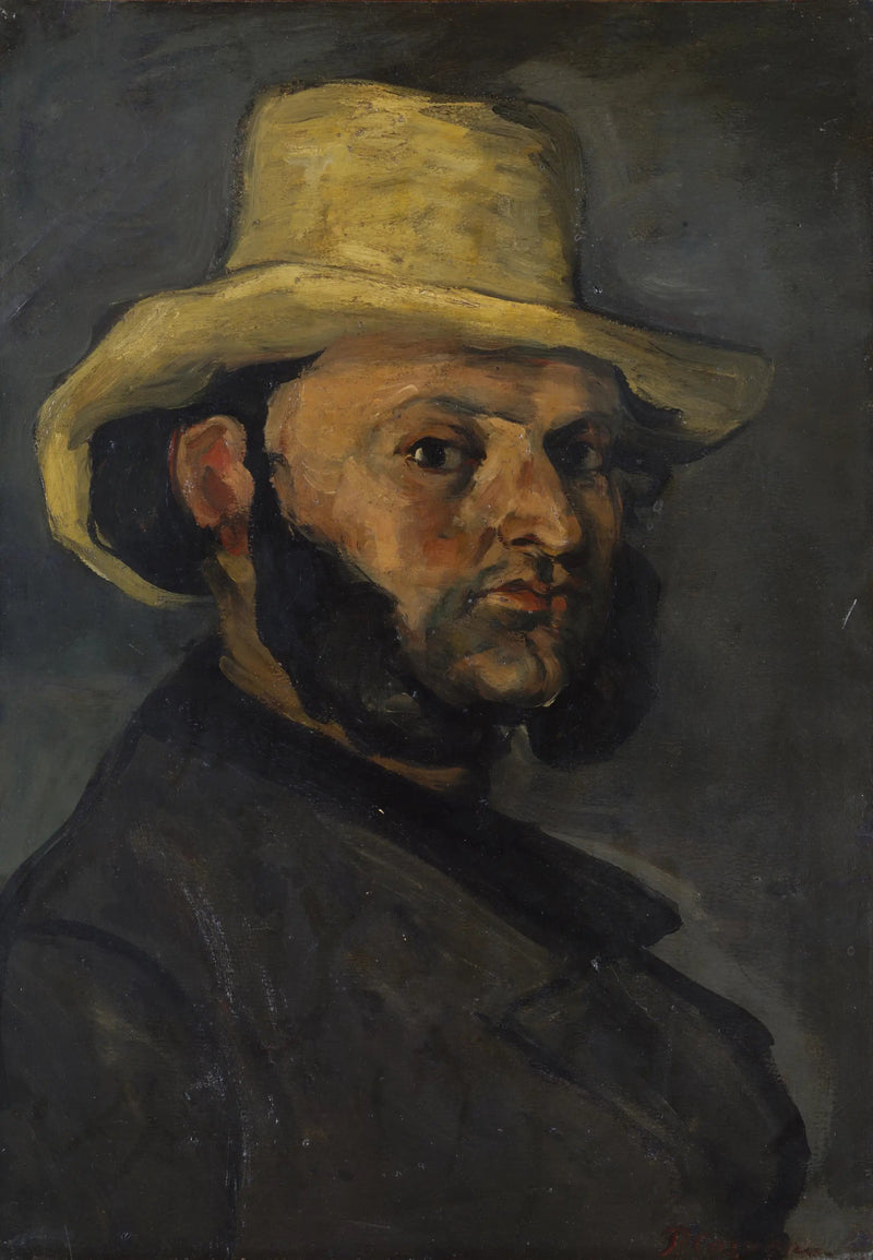 El hombre con sombrero de paja - Paul Cézanne