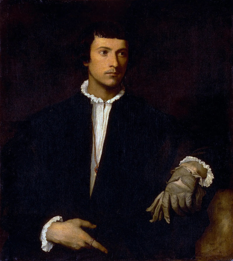 El hombre con guante - Titian