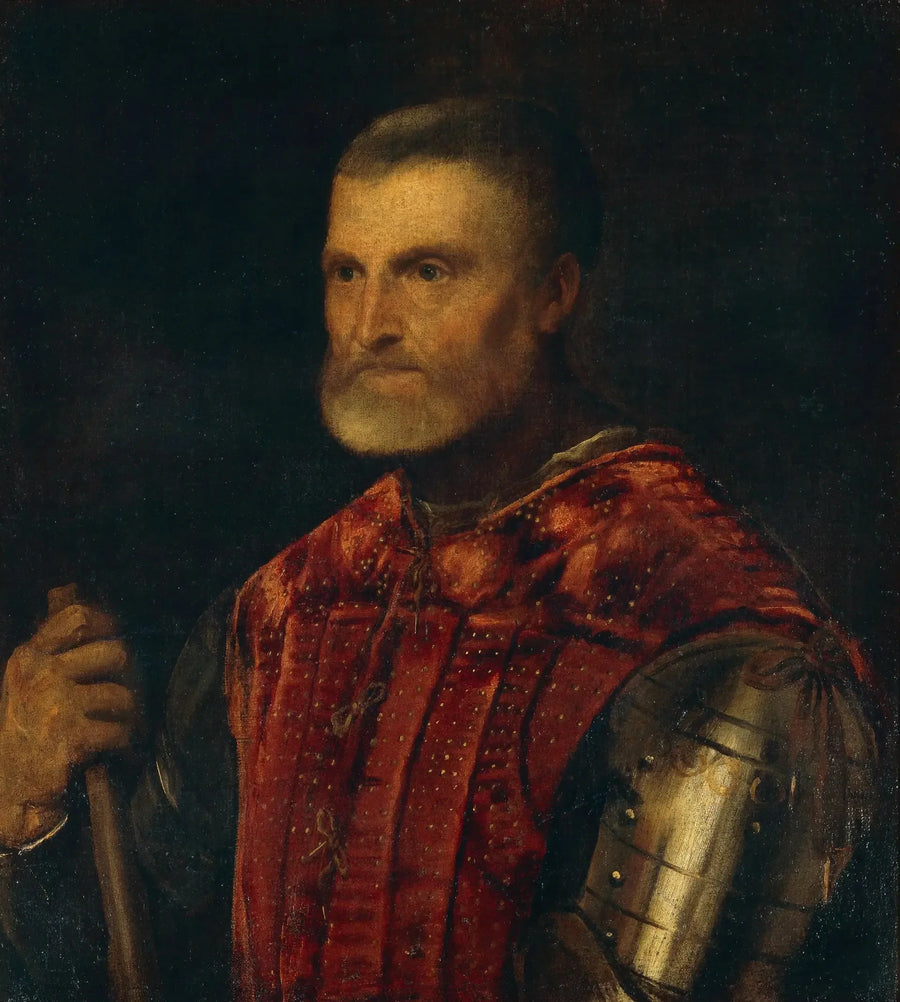 El hombre en armadura - Tiziano