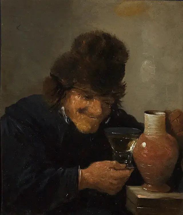 El hombre que bebe - David Teniers el Joven