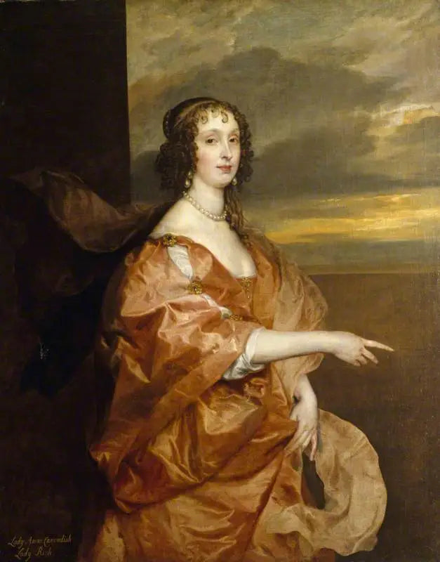 L'hon. Anne Boteler, comtesse de Newport, plus tard comtesse de Portland (vers 1610 – 1669) - Antoine van Dyck image 1 reproduction artisanale de tableau