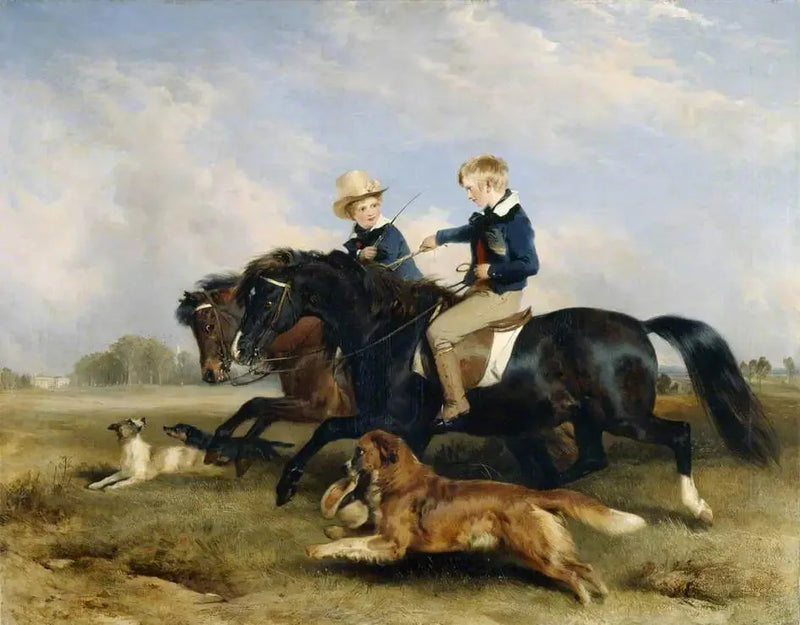 El honorable E. S. Russell y su hermano - Edwin Henry Landseer