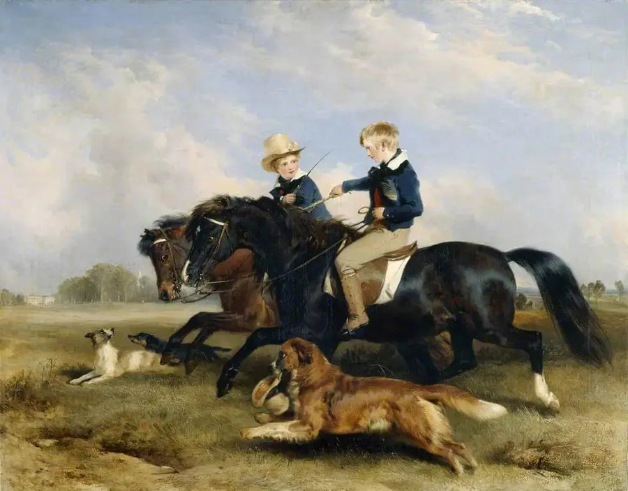 El honorable E. S. Russell y su hermano - Edwin Henry Landseer