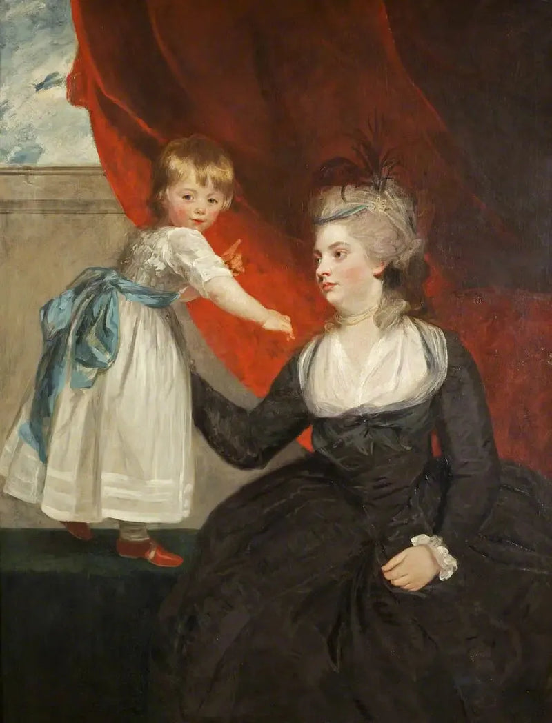 La honorable Frances Courtenay, Lady Honywood (nacida en 1763) y su hija - Joshua Reynolds