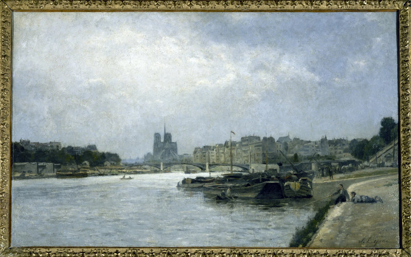 La isla de la Cité y la isla de Saint-Louis, vistas desde el puente de Austerlitz - Stanislas Lépine