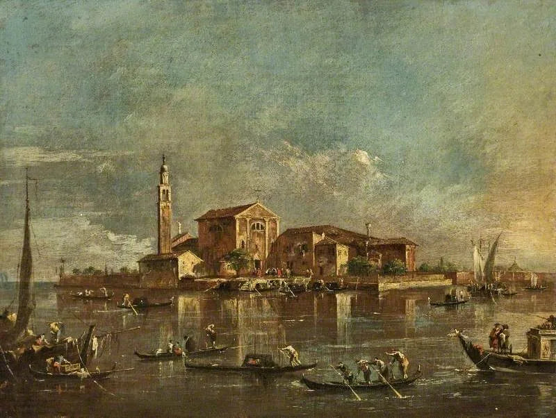 La isla de San Giorgio in Alga, Venecia, Italia - Francesco Guardi