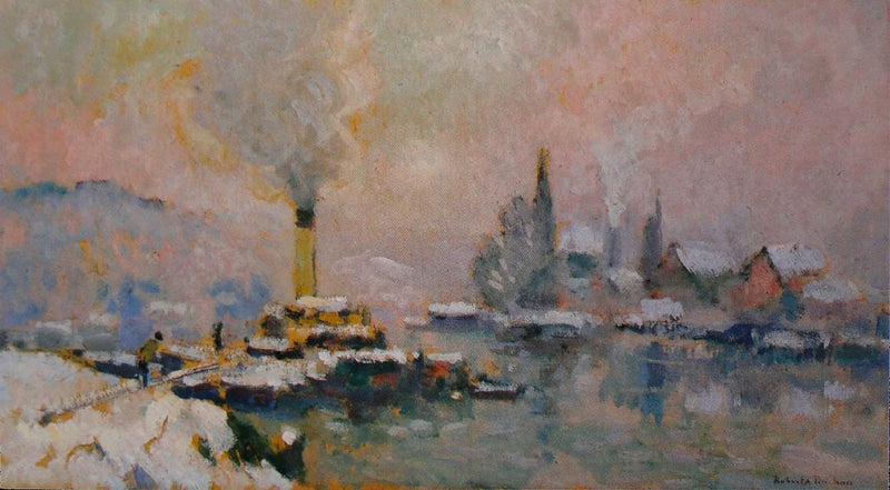 La isla Lacroix en invierno - Robert Antoine Pinchon