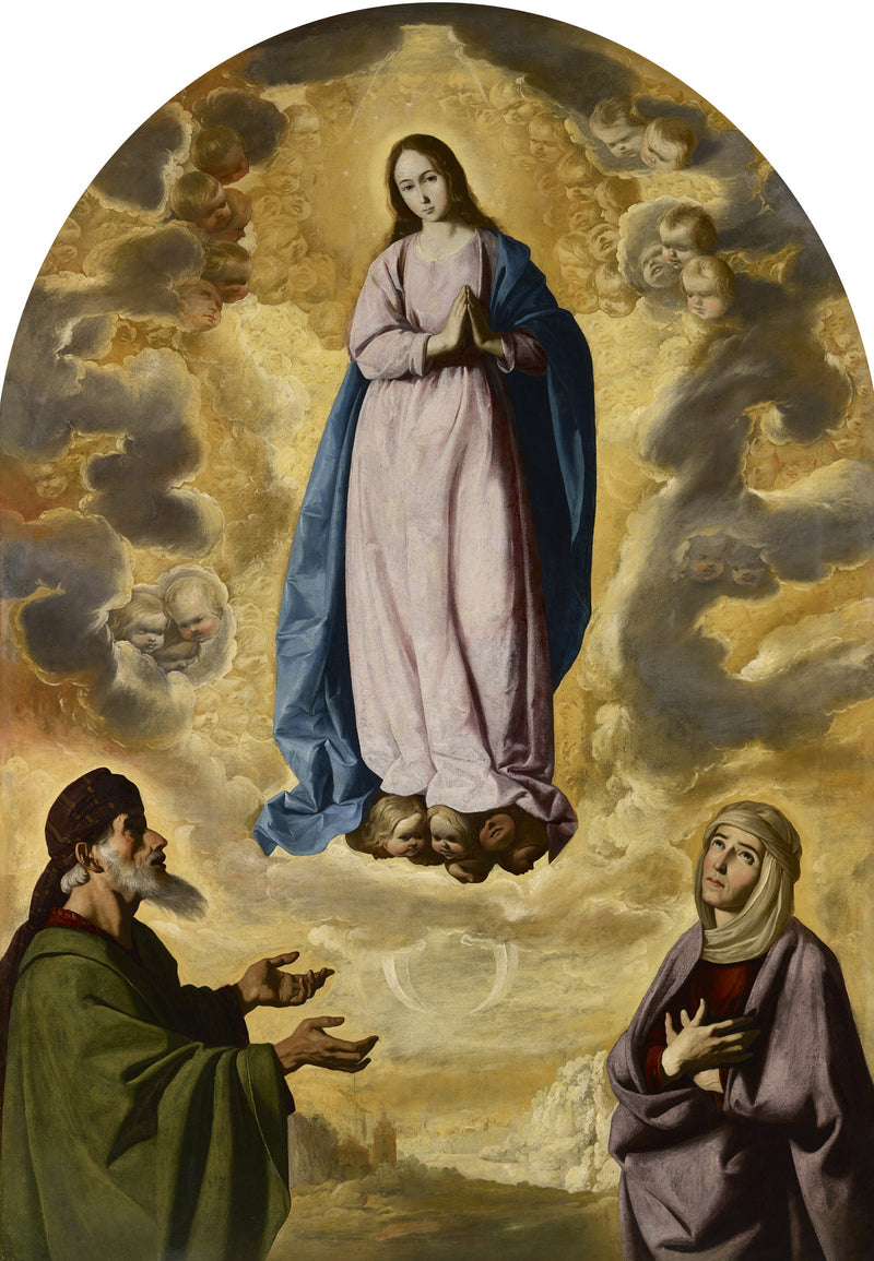 La Inmaculada Concepción con san Joaquín y santa Ana - Francisco de Zurbarán