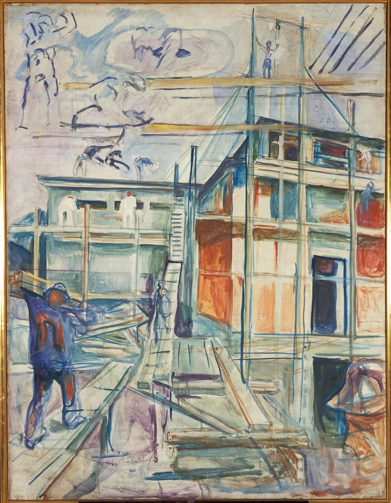 El Edificio del estudio de invierno - Edvard Munch