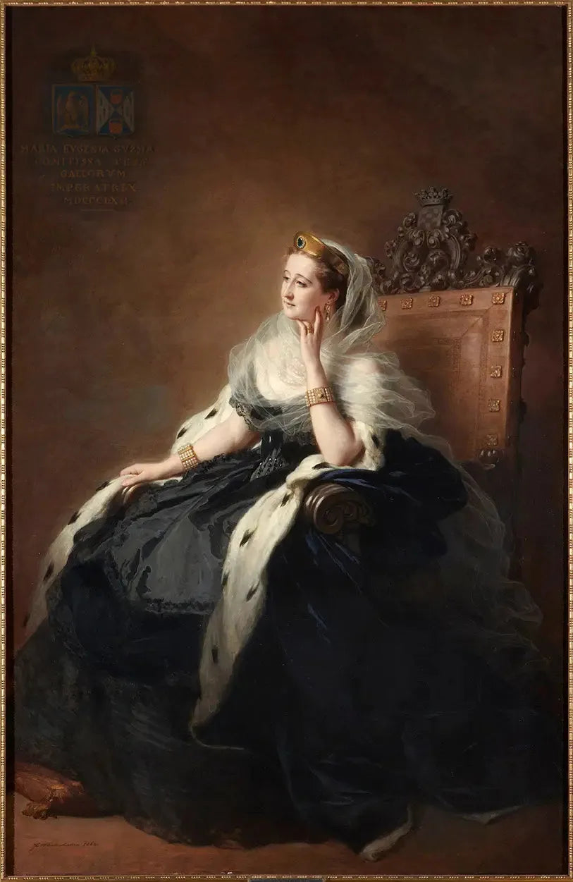 La emperatriz Eugenia con vestido de corte - Franz Xaver Winterhalter