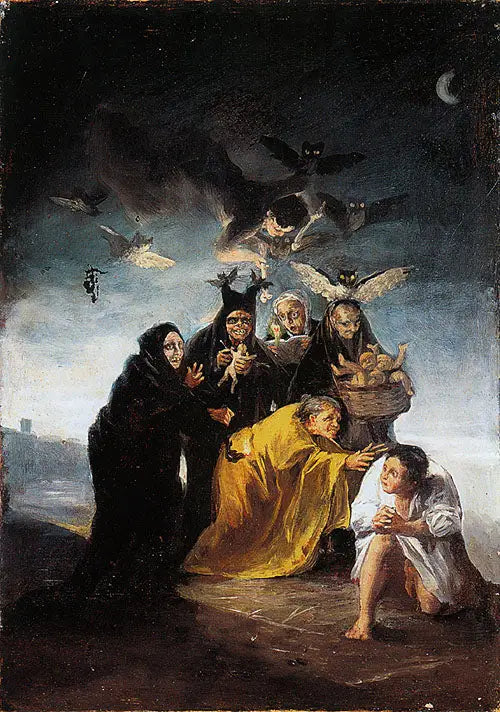 L'incantation - Francisco de Goya image 1 copie peinte à la main à l’huile