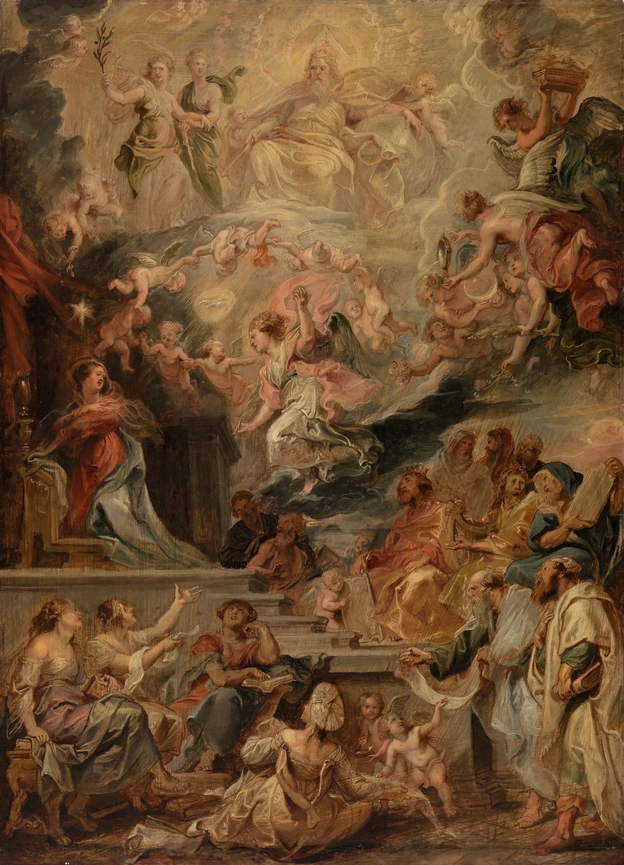 L'Incarnation comme accomplissement de toutes les prophéties - Peter Paul Rubens image 1 reproduction de peinture à l’huile