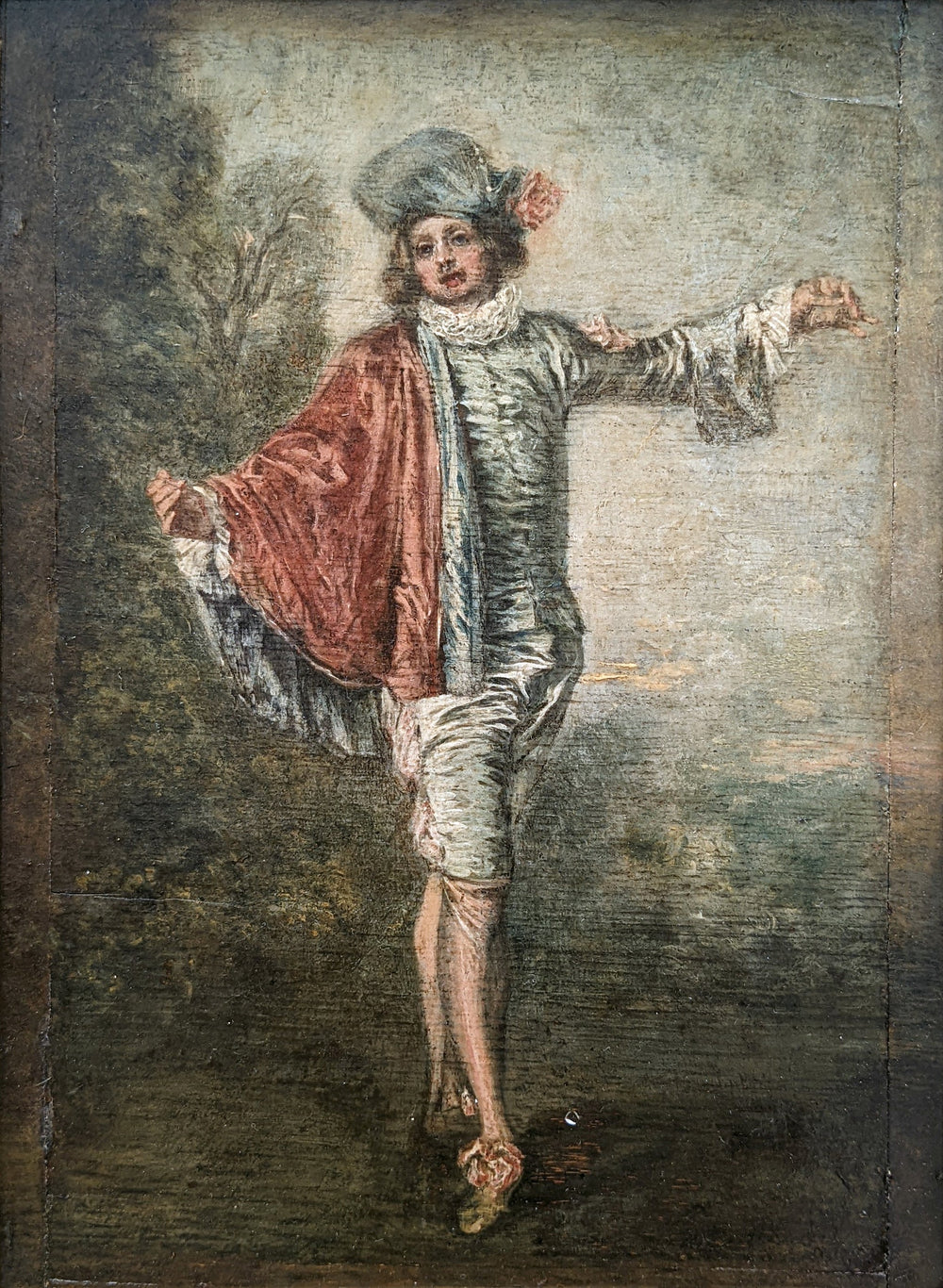 L'Indifférent - Antoine Watteau image 1 copie peinte à la main à l’huile