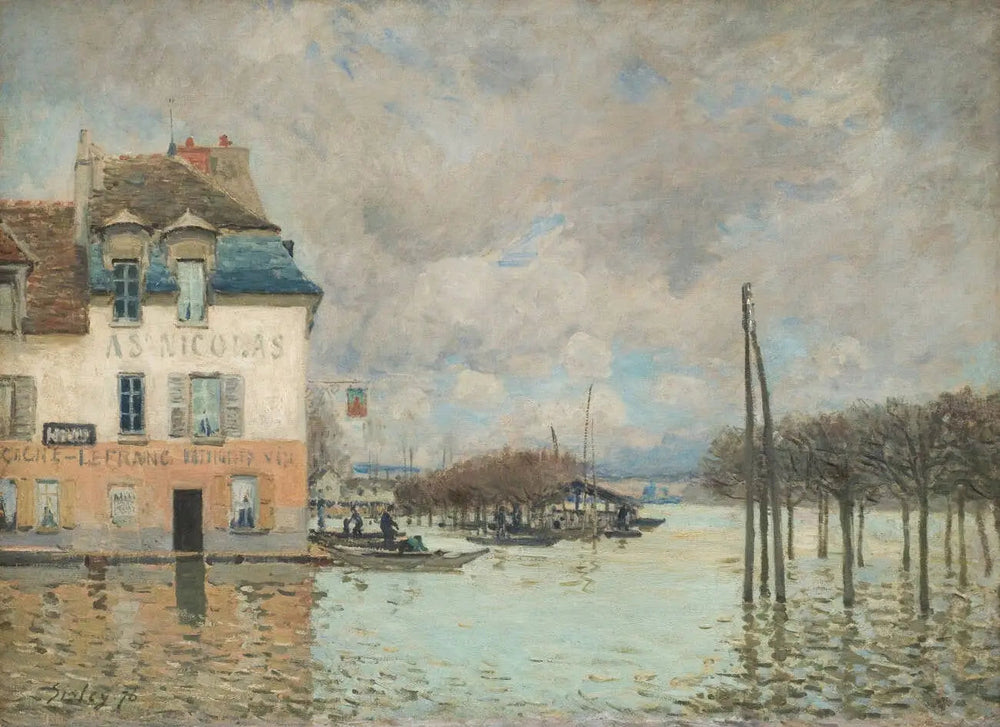 L'inondation à Port-Marly - Alfred Sisley image 1 reproduction réalisée par Alpha Reproduction