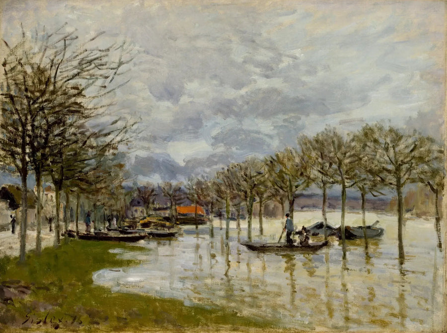 La Inundación en la carretera de Saint-Germain - Alfred Sisley