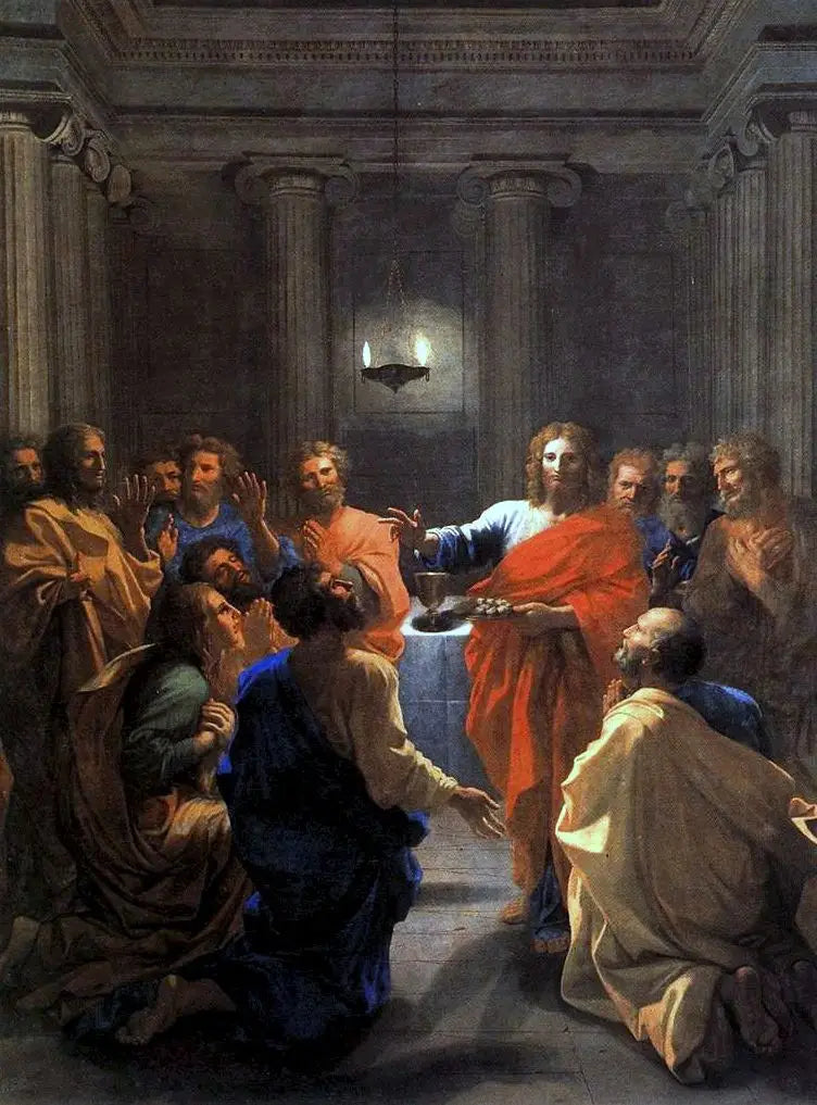 La institución de la Eucaristía - Nicolas Poussin