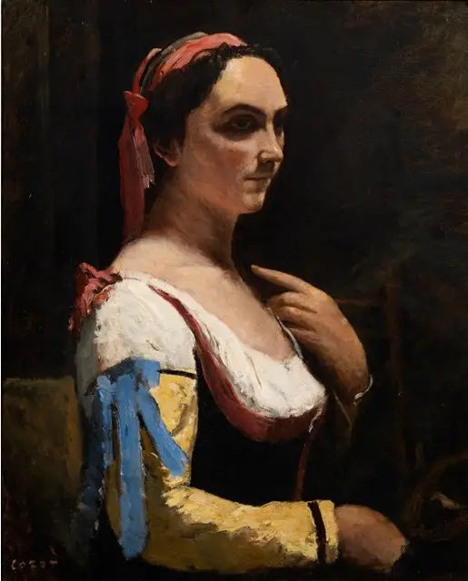 La italiana - Jean-Baptiste Camille Corot