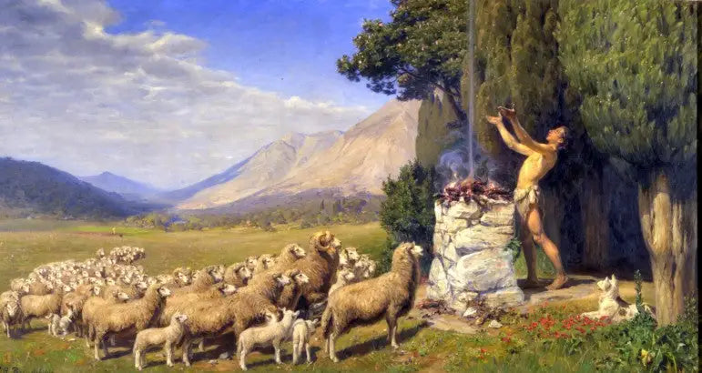 La oferta de Abel - H. A. Brendekilde