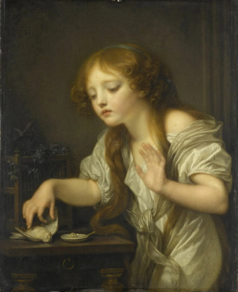El pájaro muerto - Jean-Baptiste Greuze