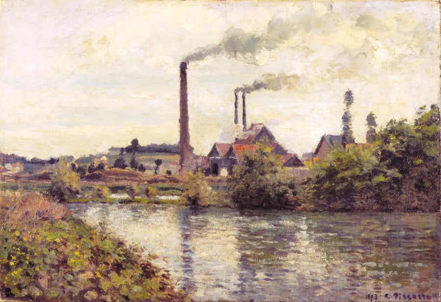 La fábrica en Pontoise - Camille Pissarro
