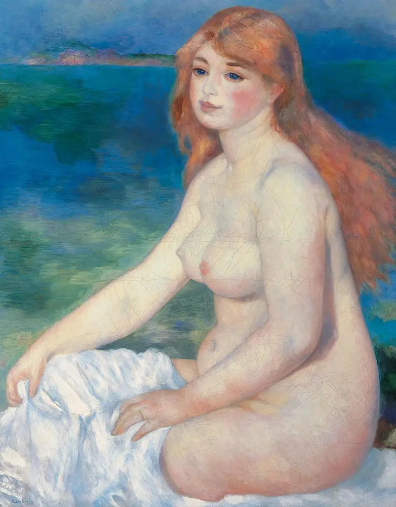 La bañista rubia - Pierre-Auguste Renoir