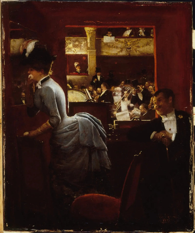 La bañera, en el teatro de los Variétés - Jean Béraud