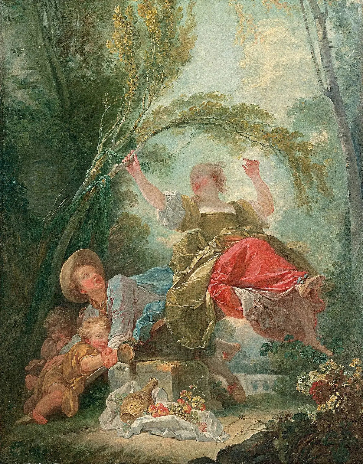 la balançoire - Jean-Honoré Fragonard image 2 tableau peint à l’huile sur toile