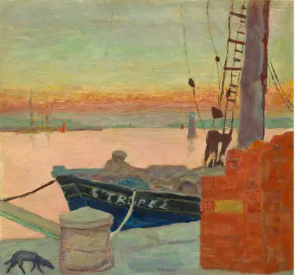 La Barge "St Tropez" en el puerto de Cannes - Pierre Bonnard