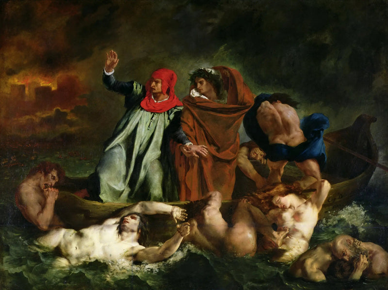 La Barca de Dante - Eugène Delacroix