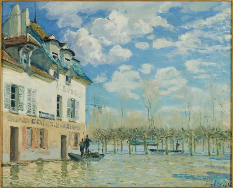 La Barca durante la inundación, Port-Marly - Alfred Sisley