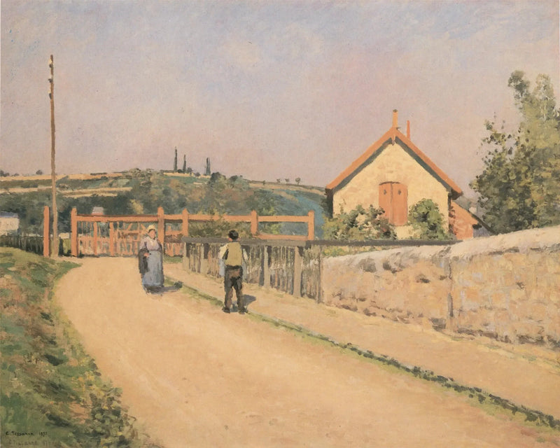 La Barrera del ferrocarril en los Pâtis, cerca de Pontoise - Camille Pissarro